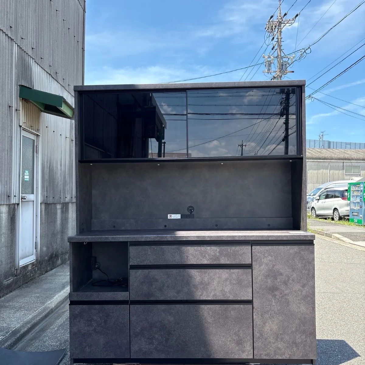 パモウナ　食器棚　セラミカネロ パモウナ］ カウンターEC/EM EMA-S1600R下台 ｾﾗﾐｶﾈﾛ [幅160cm