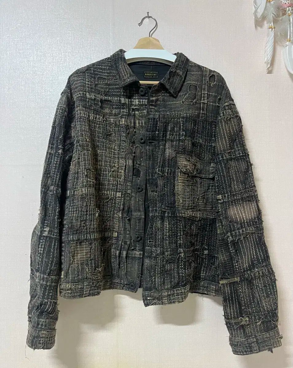 5 KAPITAL キャピタル ブラック Tシャツ コア ボロ スプリング 1st ジャケット ブラック