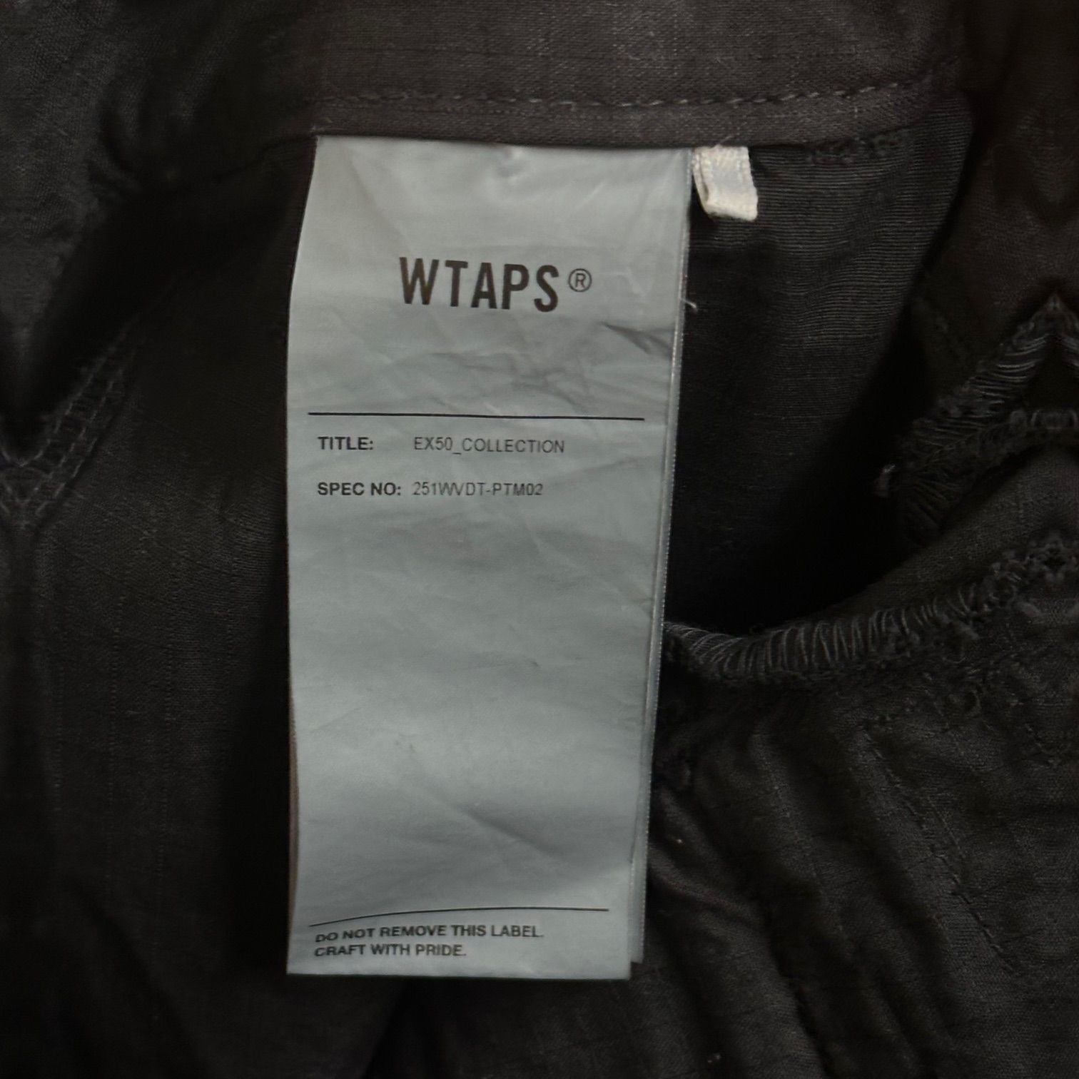 WTAPS 25SS MILT9602 TROUSERS 黒　サイズ1未使用 WTAPS 【値下げ】WTAPS 25SS 「MILT9602 TROUSERS COTTON