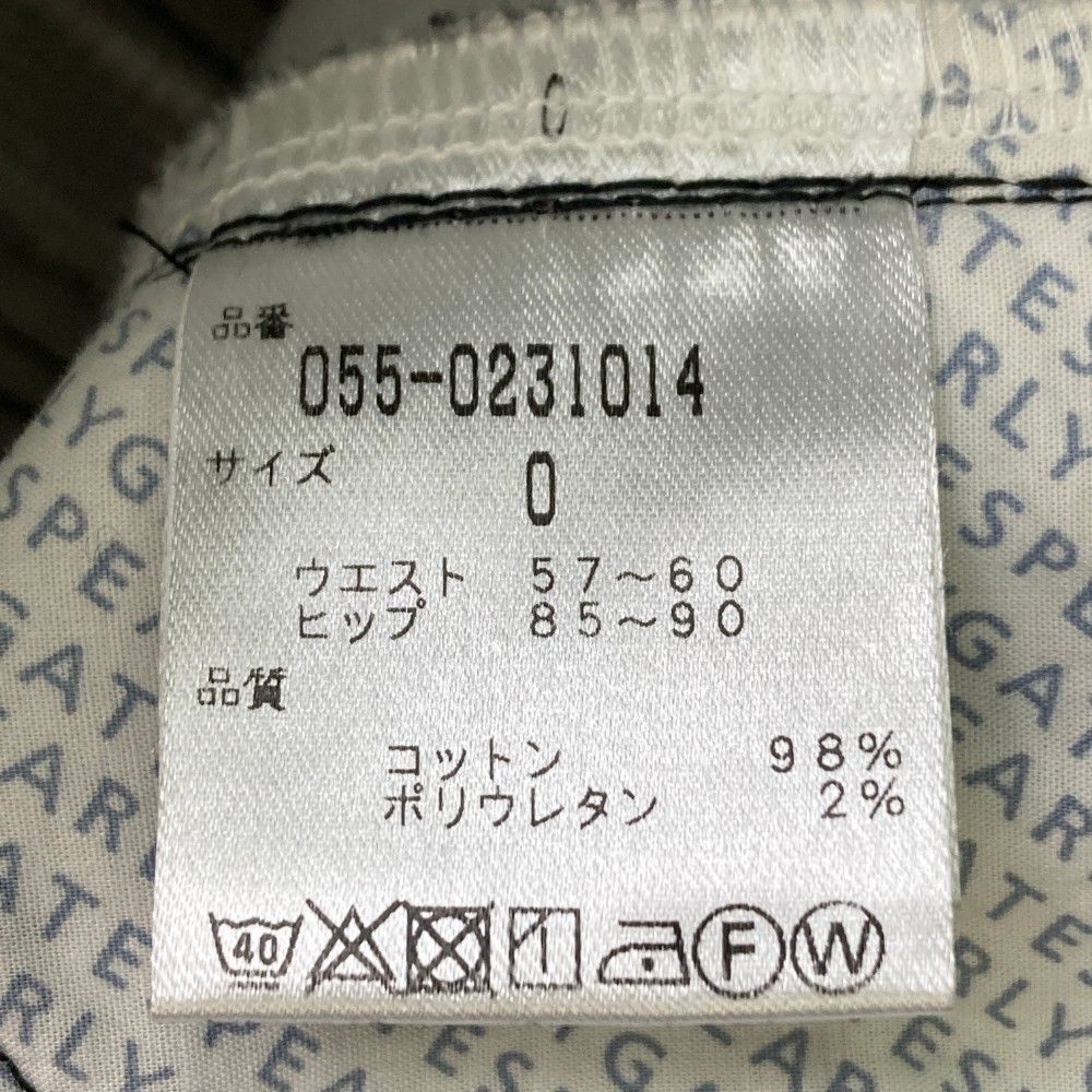 サイズ：0 PEARLY GATES パーリーゲイツ 裏起毛 ストレッチ パンツ