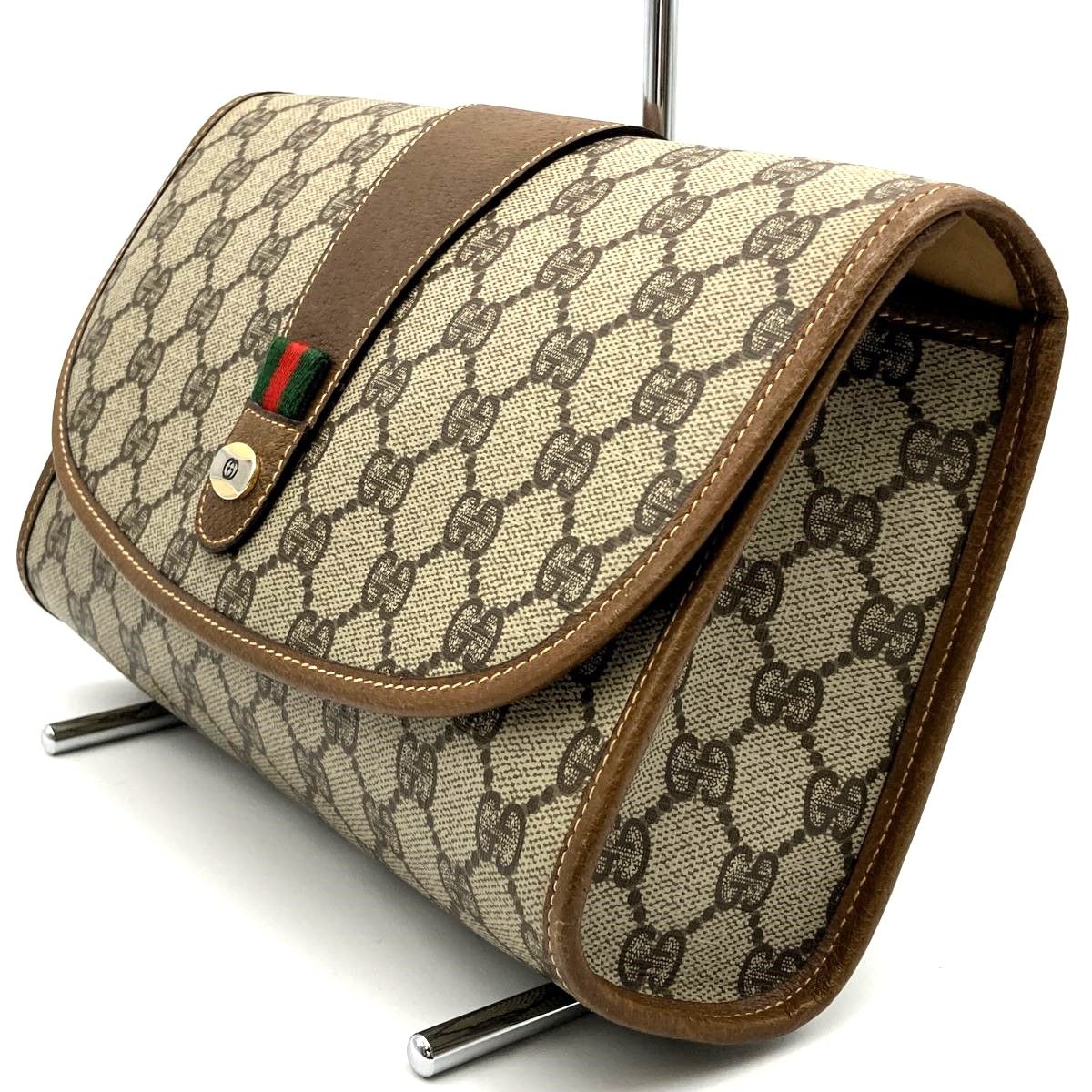 美品 GUCCI グッチ GG柄 オールドグッチ クラッチバッグ
