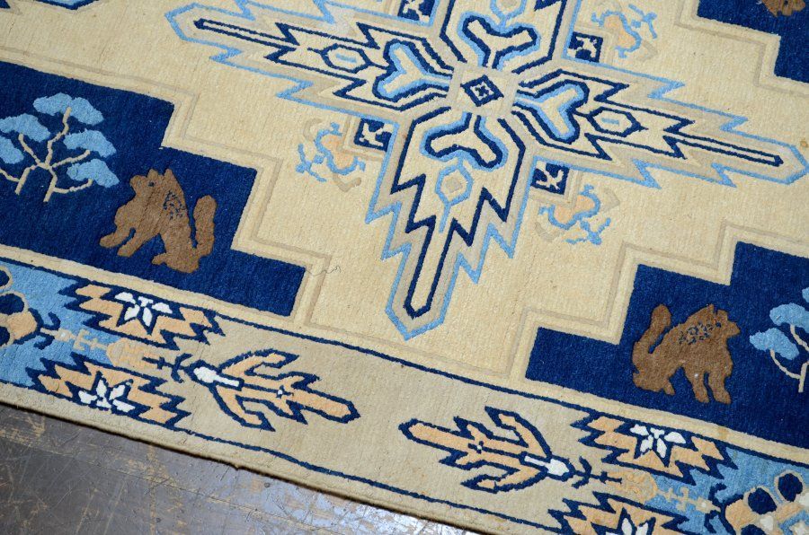 蔵A5458c 古い緞通 段通 敷物 絨毯 木綿 堺赤穂鍋島 MARWIL-DEMENAGEMENTS_CH