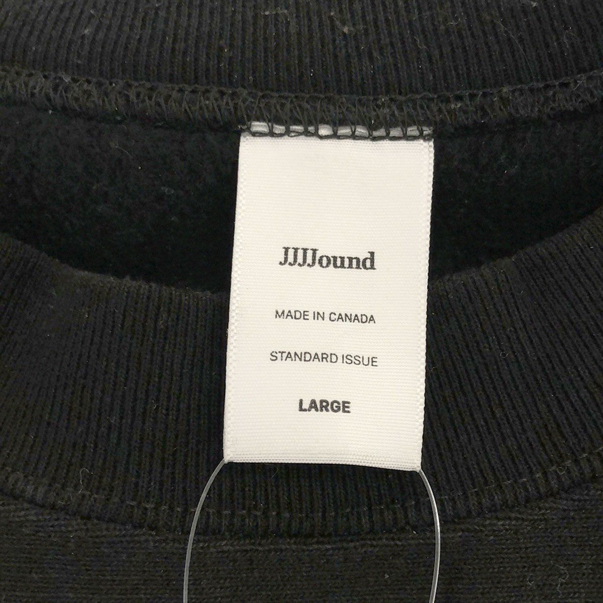 JJJJOUND ジョウンド クルーネックスウェット Black Lロゴ刺繍