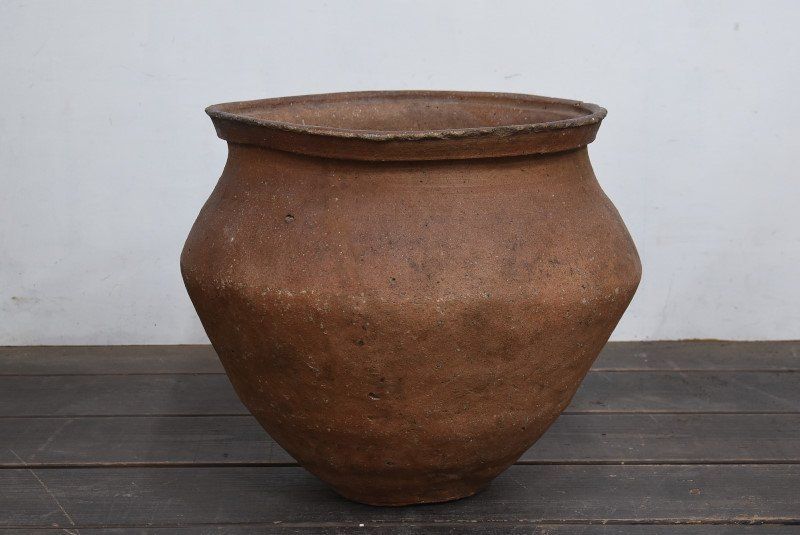 蔵A4435 古信楽 甕 大壷 鎌倉～室町 木箱