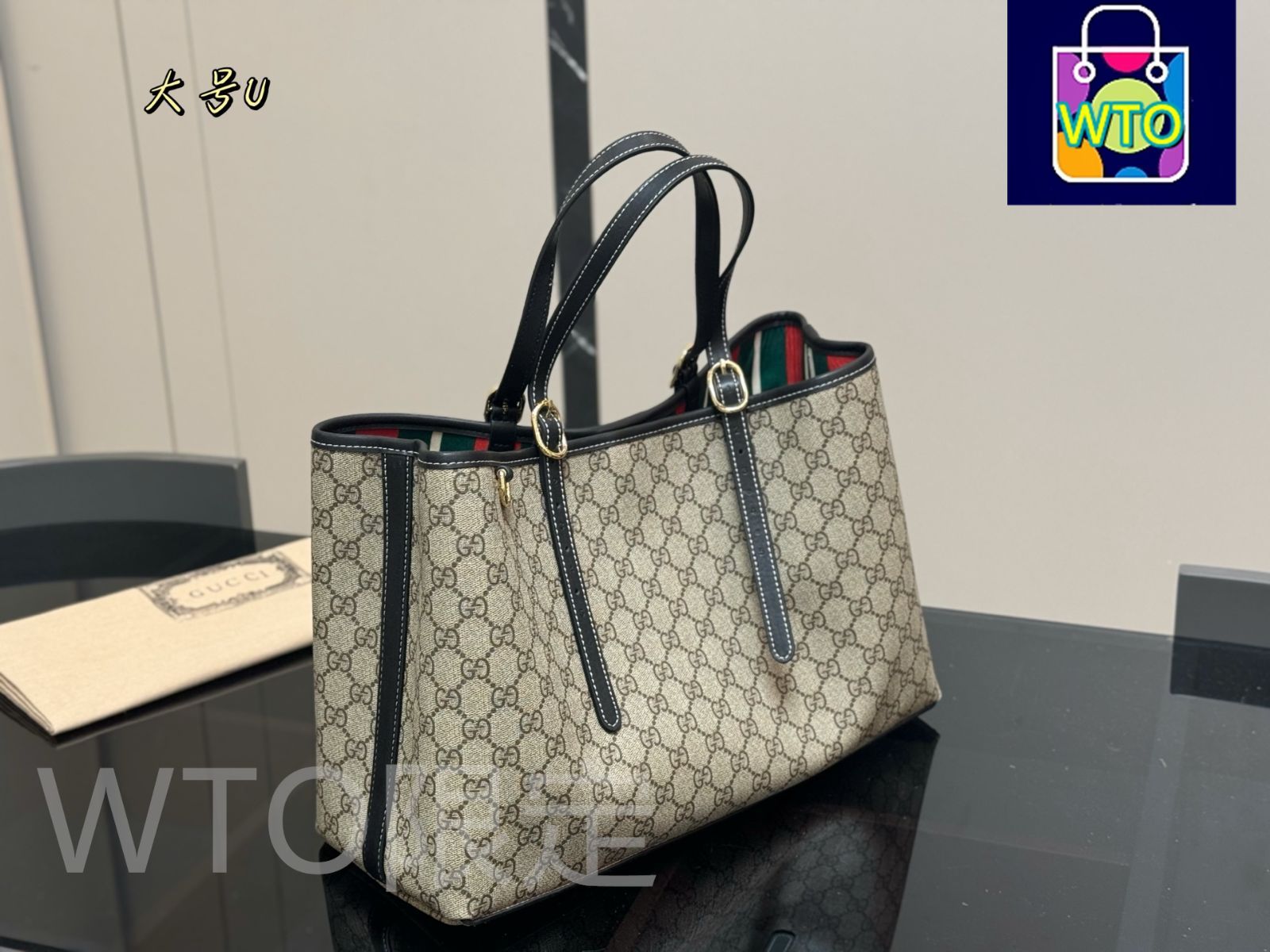 【週末セール】GUCCI GGモノグラム トートバッグ 新作登場】Gucci GG Tote バッグ 39.25cm ハンドル & ショルダー