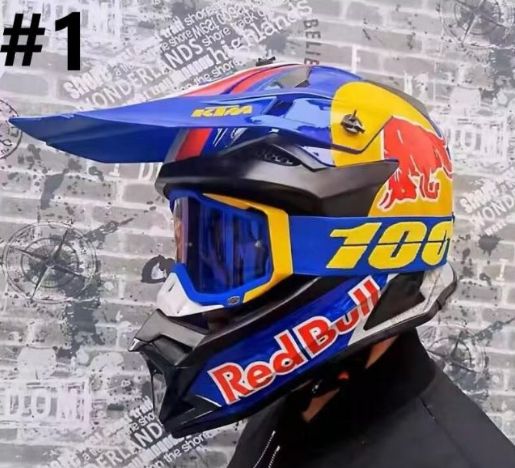 新品 ゴーグル付き～ATV バイク オフロードヘルメット フルフェイス