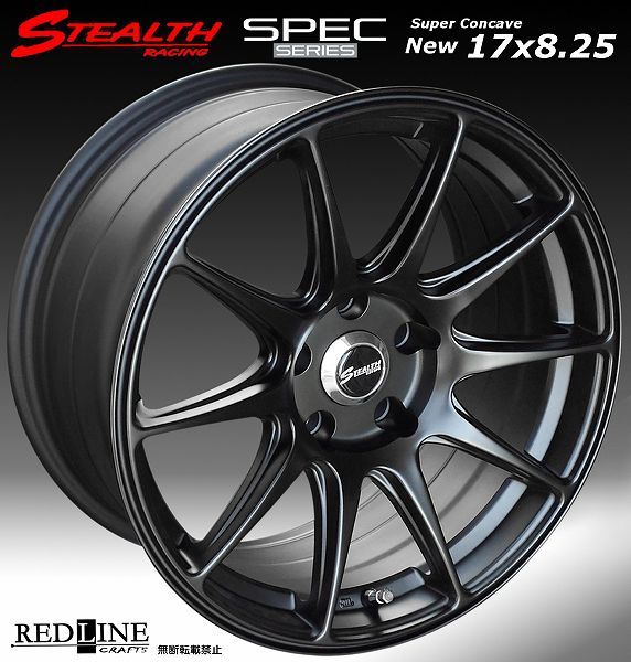 ステルスレーシング K35 114.3 5H 美品4本 STEALTH Racing K35