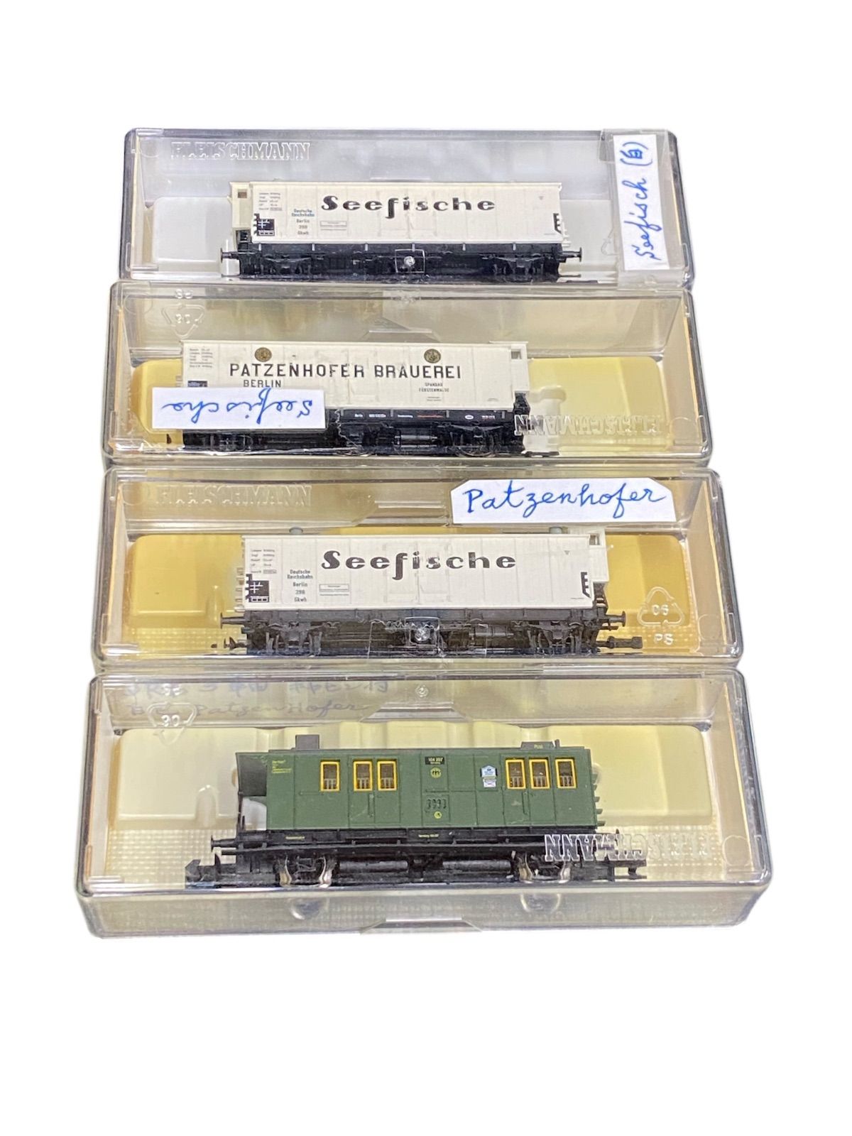 FLEISCHMANN Nゲージ 8889 8380 8381 貨車 4両 鉄道模型 ドイツ