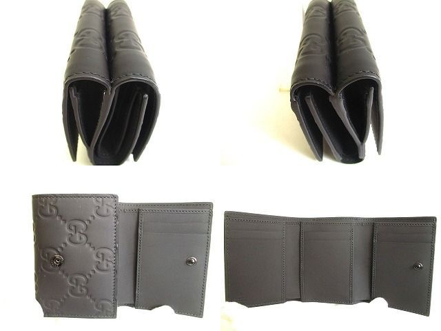 グッチ GUCCI GG ラバーエフェクト 三つ折りウォレット コンパクト財布