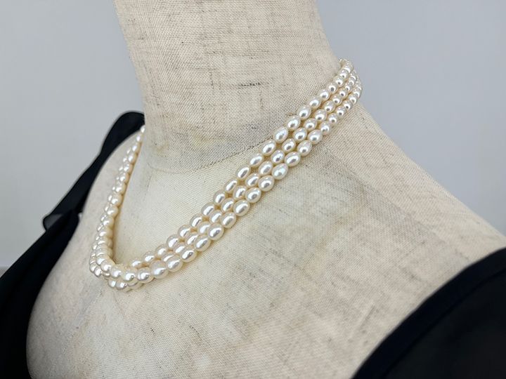 淡水パール ３連チョーカー ネックレス⑤ SIROKUMA-CORPORATION_COM