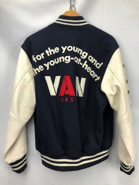 VAN JAC. レザースリーブ レタージャケット パッチ スタジャン