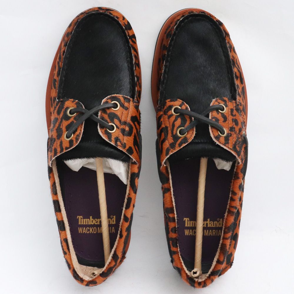 は*き様 wackomaria×Timberland デッキシューズ ティンバーランドとワコマリアが初コラボ。レオパード柄のハラコ