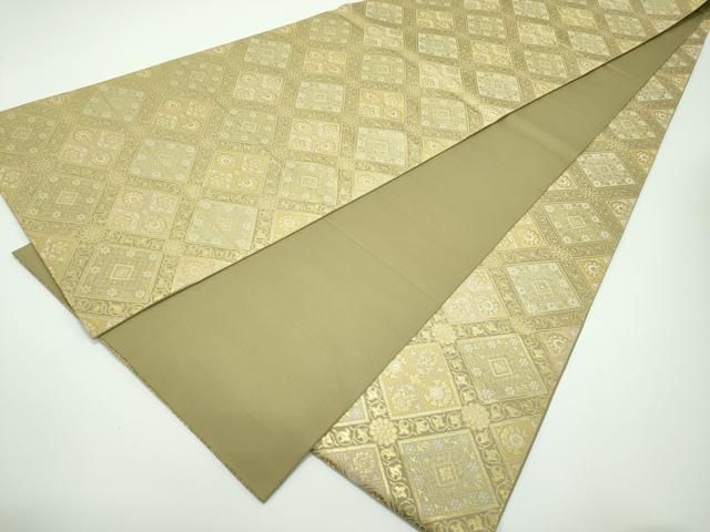 平和屋着物□極上 西陣織 陰山織物謹製 箔屋清兵衛 全通柄袋帯 草木染