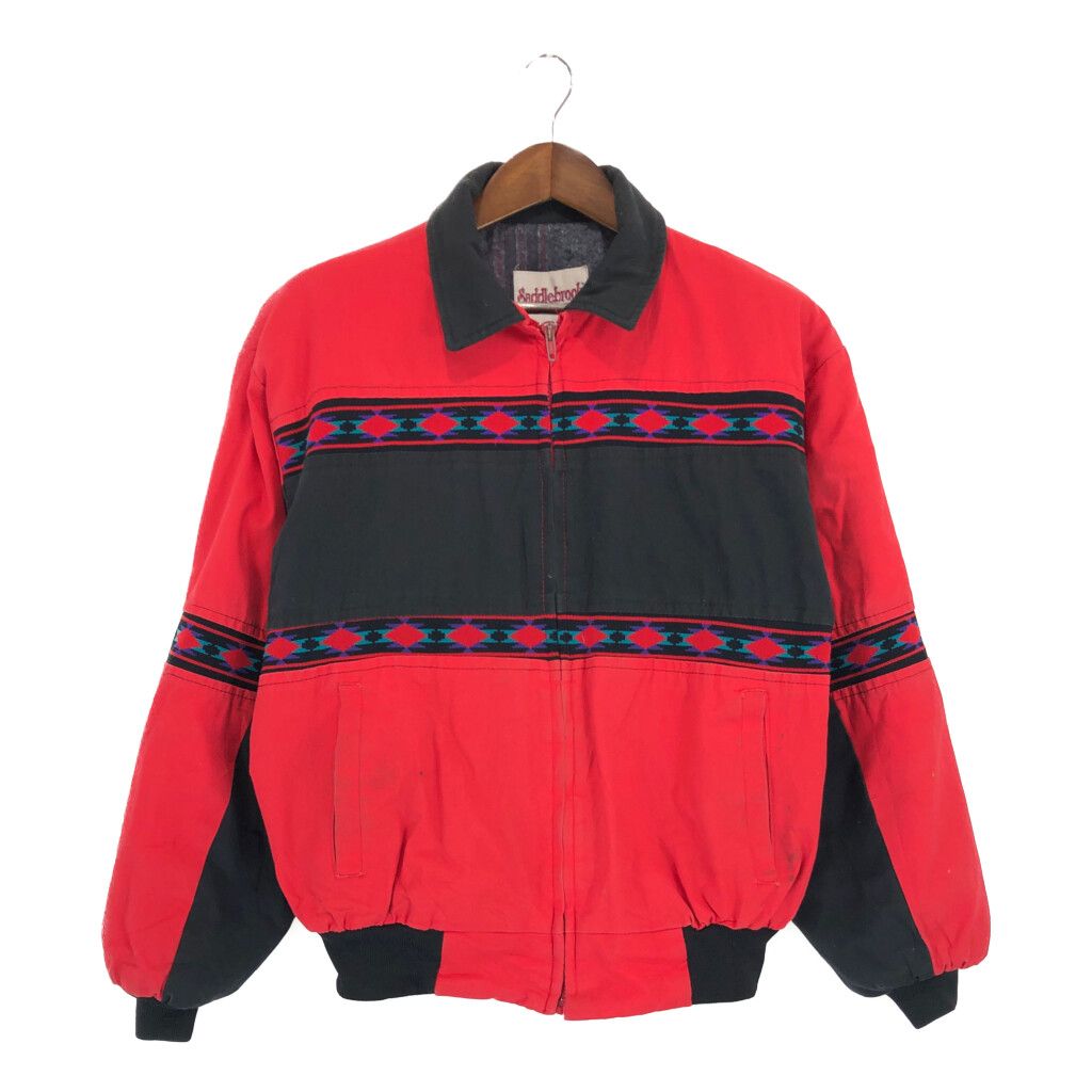 ダック ジャケット ネイティブ柄 ワーク 古着 L ダック ジャケット