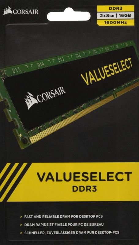【中古】「非常に良い」CORSAIR DDR3 SO-DIMM メモリモジュール Value Select Series 8GB×2枚キット CMSO16GX3M2C1600C11