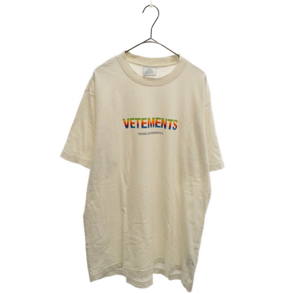 VETEMENTS ヴェトモン 21SS THINK DIFFERENTLY LOGO TEE シンク