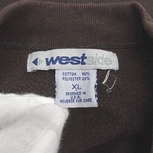 ◇ ⊇ westside ウエストサイド 前面プリント 長袖 クルーネック 