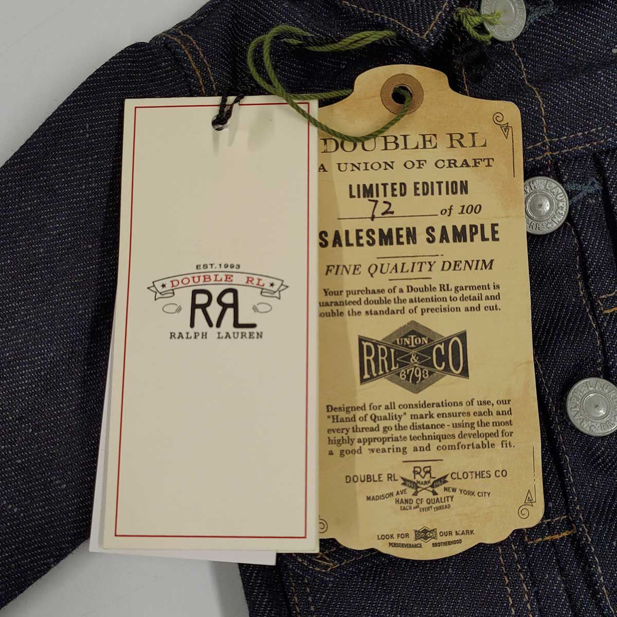 未使用】RRL 世界限定100着 リミテッドエディション 日本製デニム ミニ 