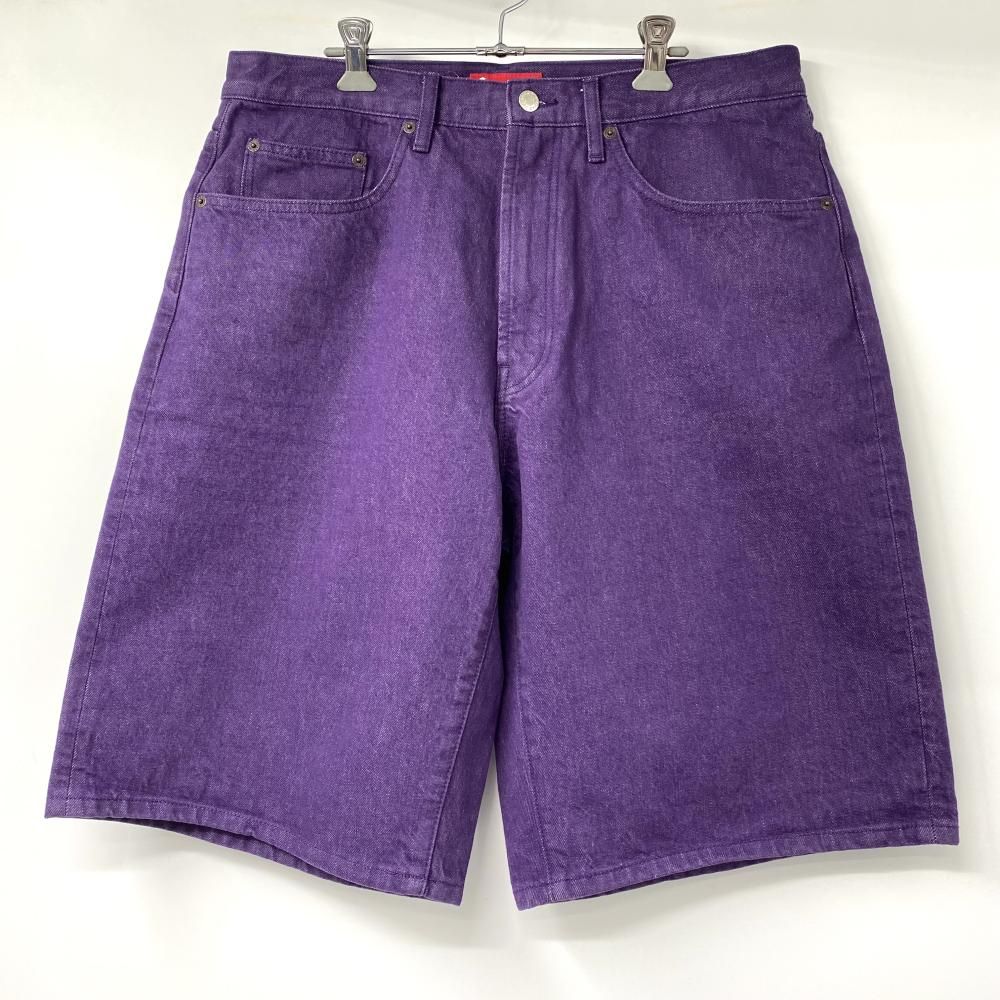 大特価 Short Jean Baggy 25SS 中古】Supreme サイズ34 バギー パープル パンツ