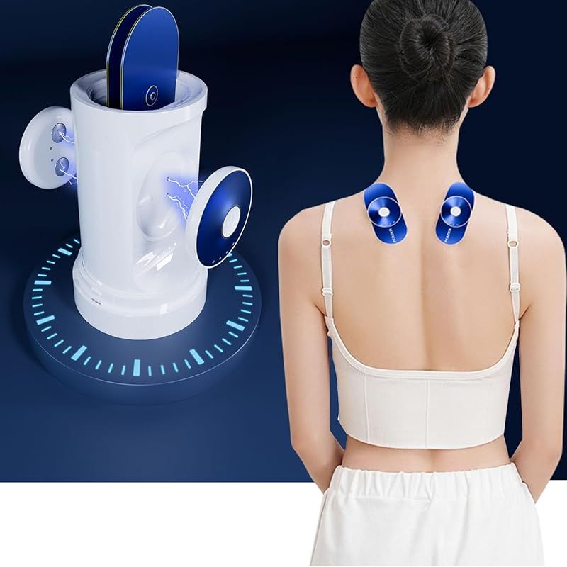 ems トレーニング ワイヤレス 充電・保管ケース付 健康器具 貼るだけ ピンポイント 筋トレグッズ 6種類モード 16段階強度調整可能 USB充電式 リモコン付き ギフト プレゼント 1