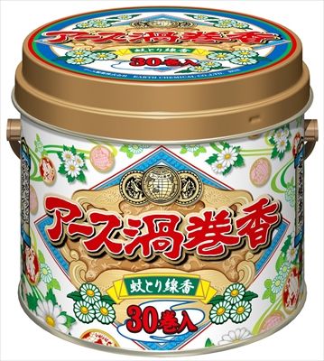 まとめ買い-24点セット アース 渦巻き30巻缶入 アース製薬 殺虫剤 ハエ 蚊