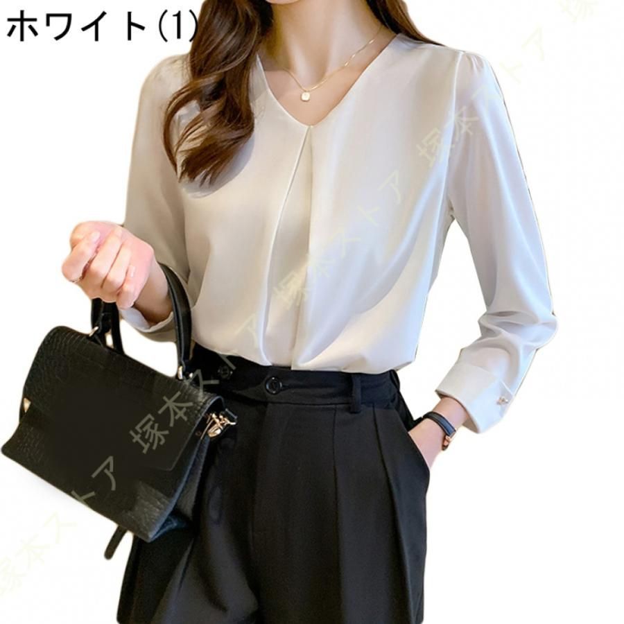 シフォン ブラウス 長袖 シャツ レディース フォーマル 20代 30代  ワイシャツ カーディガン シルクシャツ ビジネス インナー オフィス 通勤 楽天市場】シフォン ブラウス 長袖 シャツ レディース