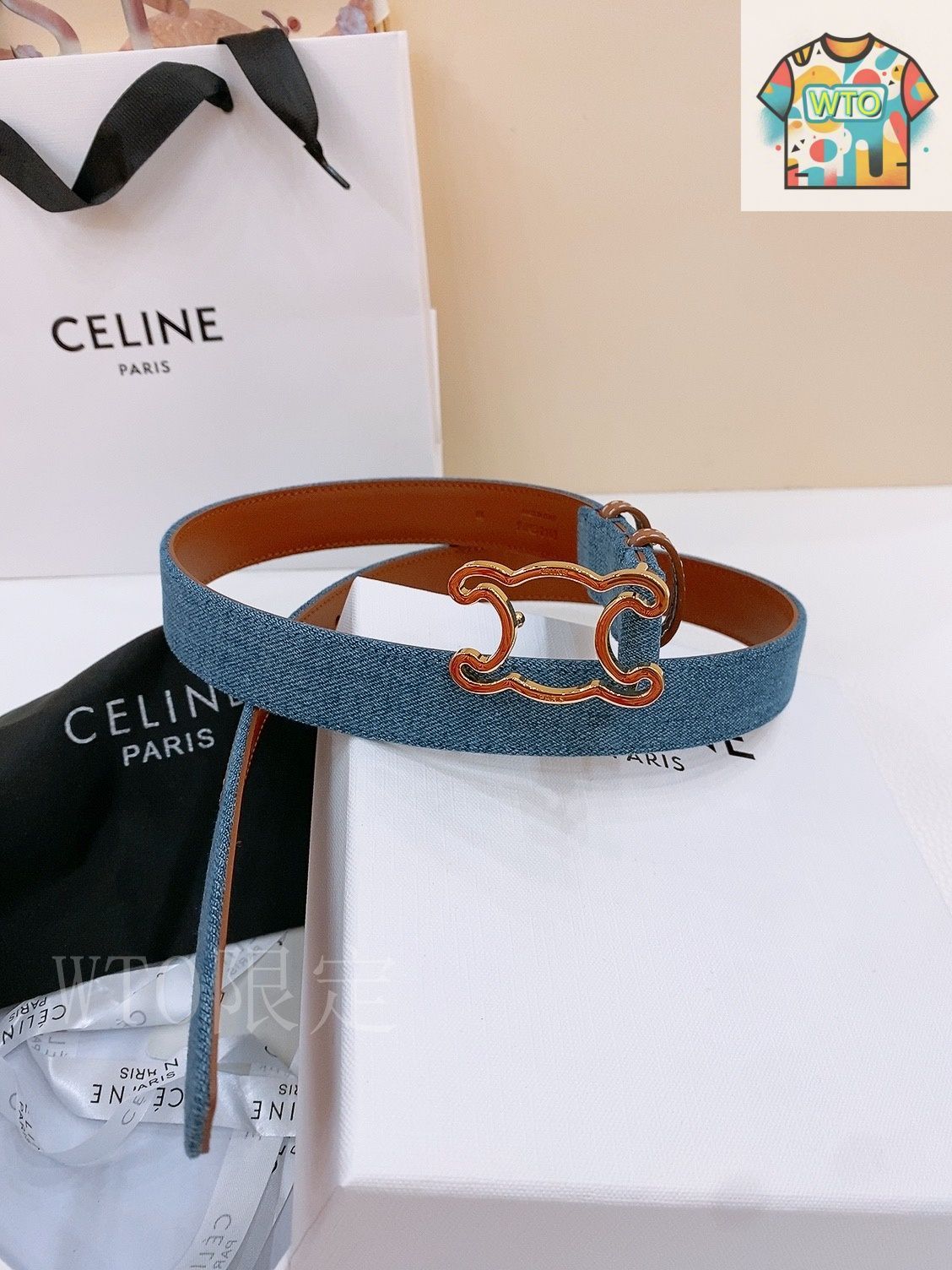 CELINE デニムベルト ロゴポーチ付き 今日特価】Celine セリーヌ 24 中号 デニムベルト - メルカリ