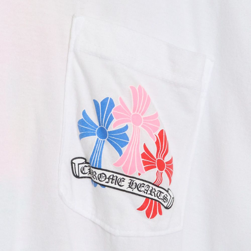 クロムハーツ　chromehearts Tシャツ　セメタリークロス　マルチカラー ☆入手困難!☆希少品! クロムハーツ マルチカラークロスTシャツ