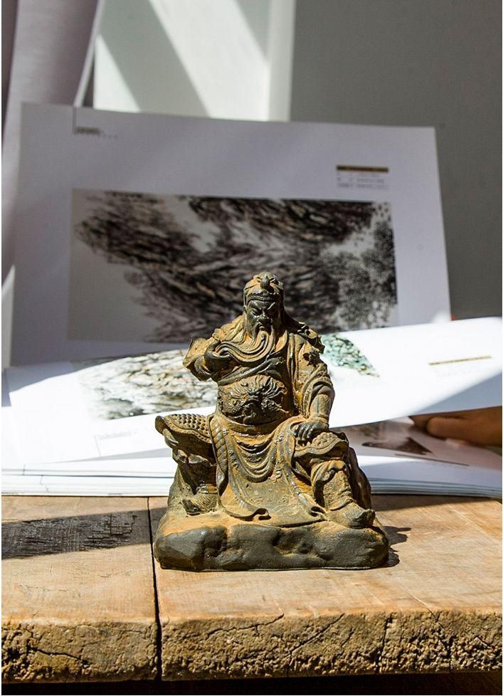 武聖関羽人物像 文房置物・案頭 鎮宅辟邪 開運風水 招財 工芸品