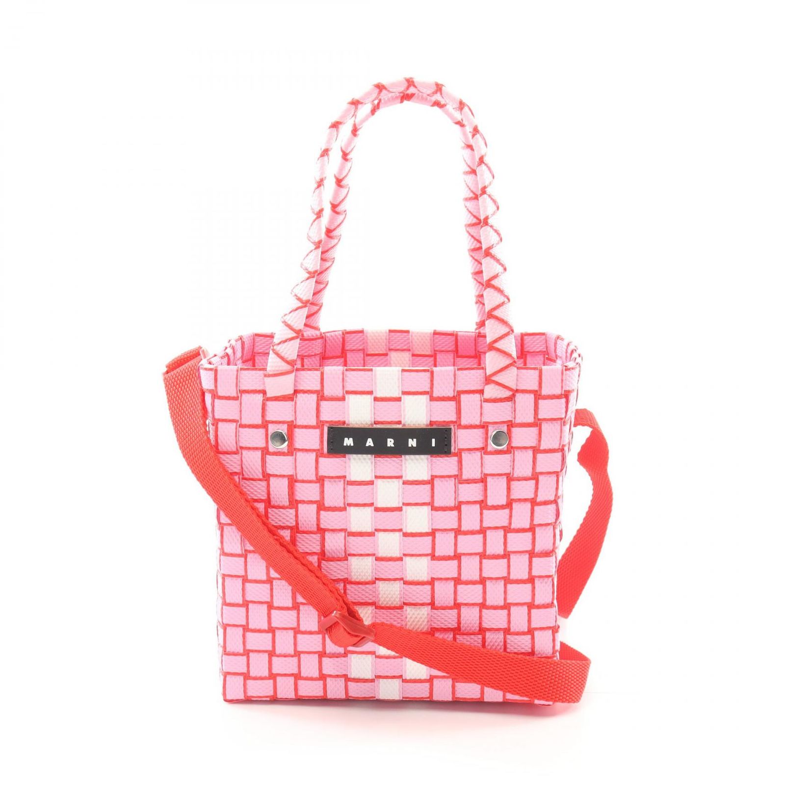 マルニ MARNI ハンドバッグ ウーブン M01489M00IW0MC63 ピンク/マルチ 