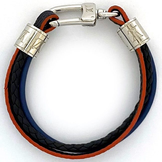 ルイ ヴィトン ブレスレット ブラスレ LV トレブル ブラック ネイビー