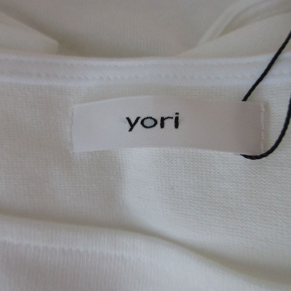 未使用 25SS yori ヨリ ダブルフレアカットソー 半袖 ペプラム Tシャツ  