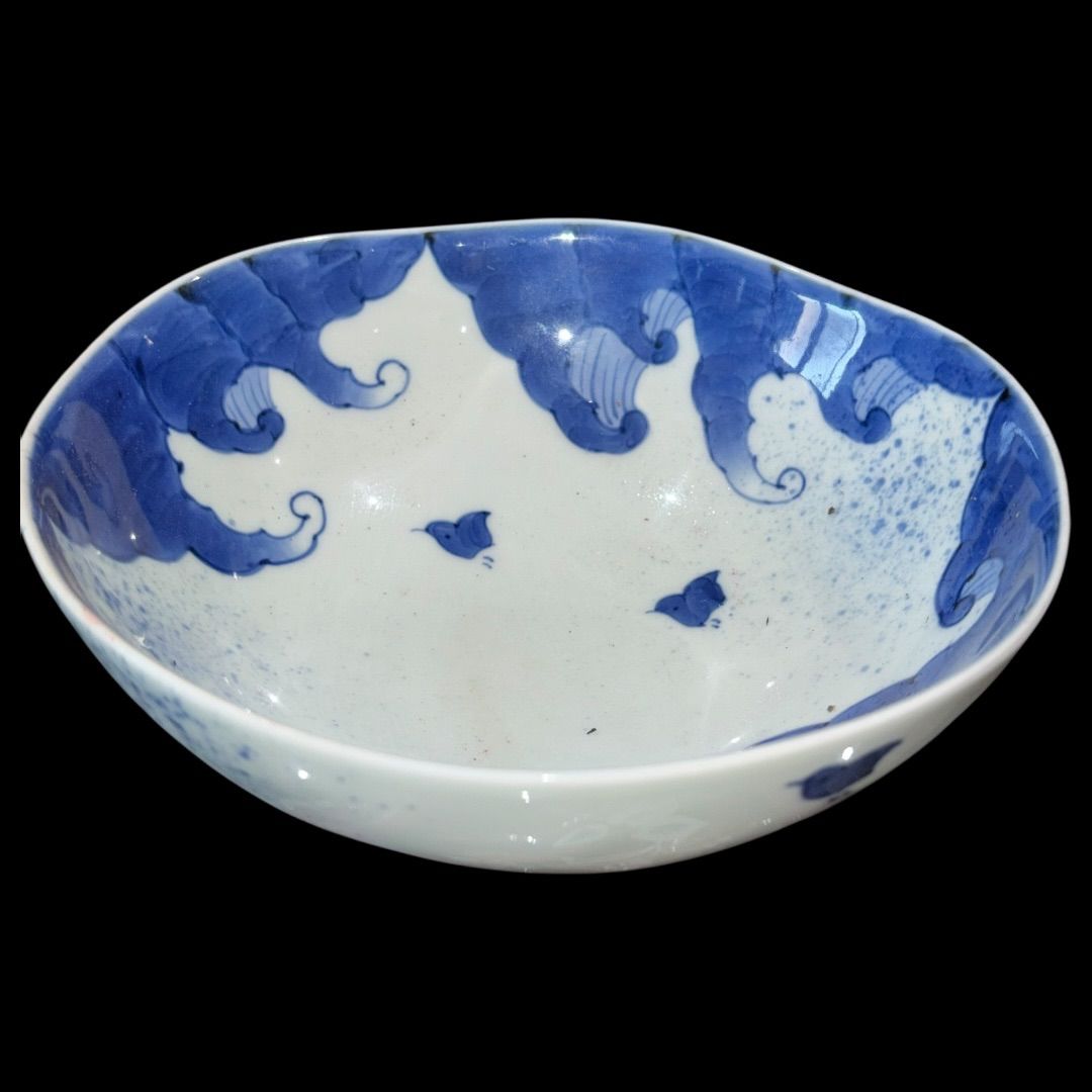 古伊万里 染付け 中鉢 (蔵出し骨董品) 直径19cm - メルカリ