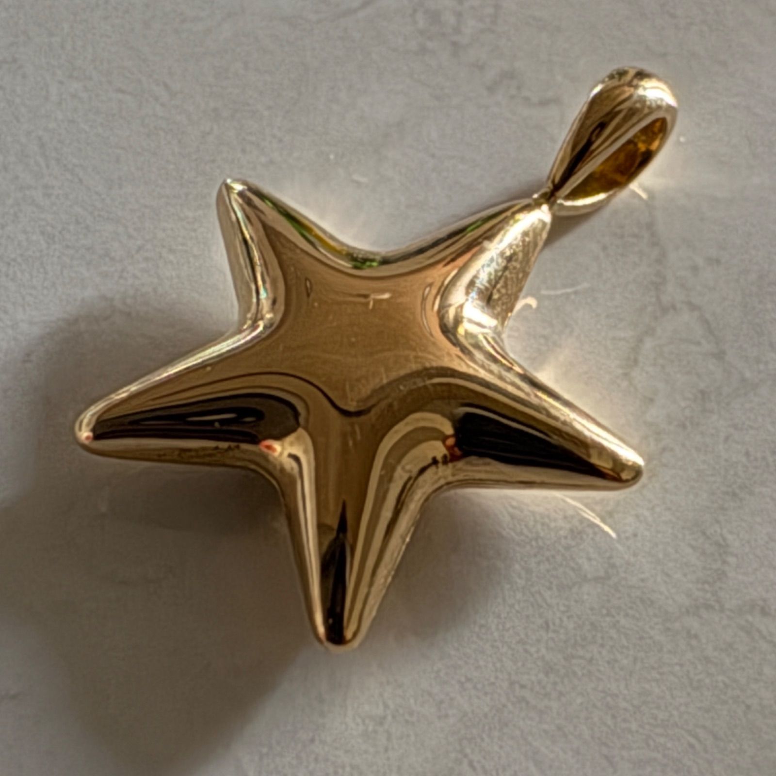 鑑定済 K18 スター 星 モチーフ トップ 約1.08g