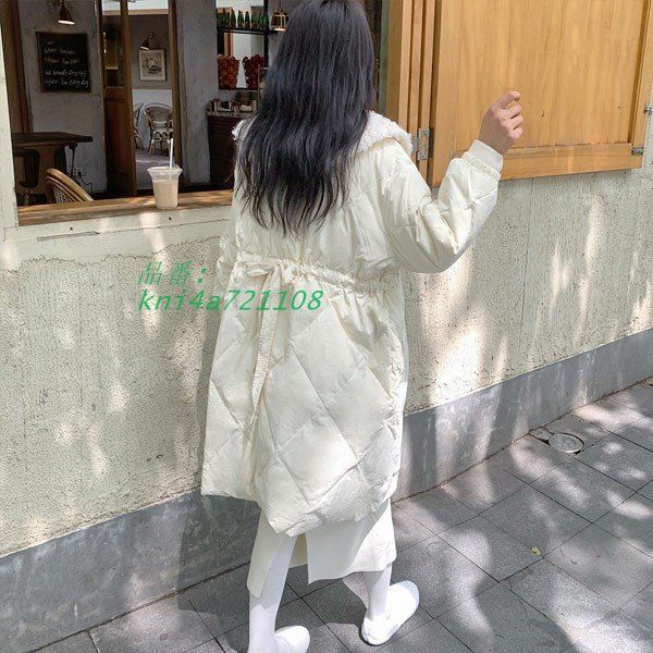 ダウンコート レディース ミディアム 冬服 ダウン ダウンジャケット 女の子 通勤 リボン アウター カジュアル 膝丈 学生 コート 冬 kni4a721108 SIROKUMA-CORPORATION_COM