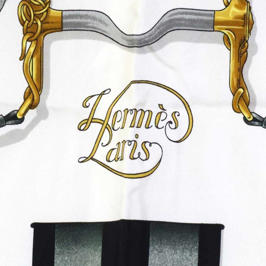 HERMES Crano Manege スカーフ カレ90 HERMES エルメス スカーフ カレ90 Crano Manege シルク グレー