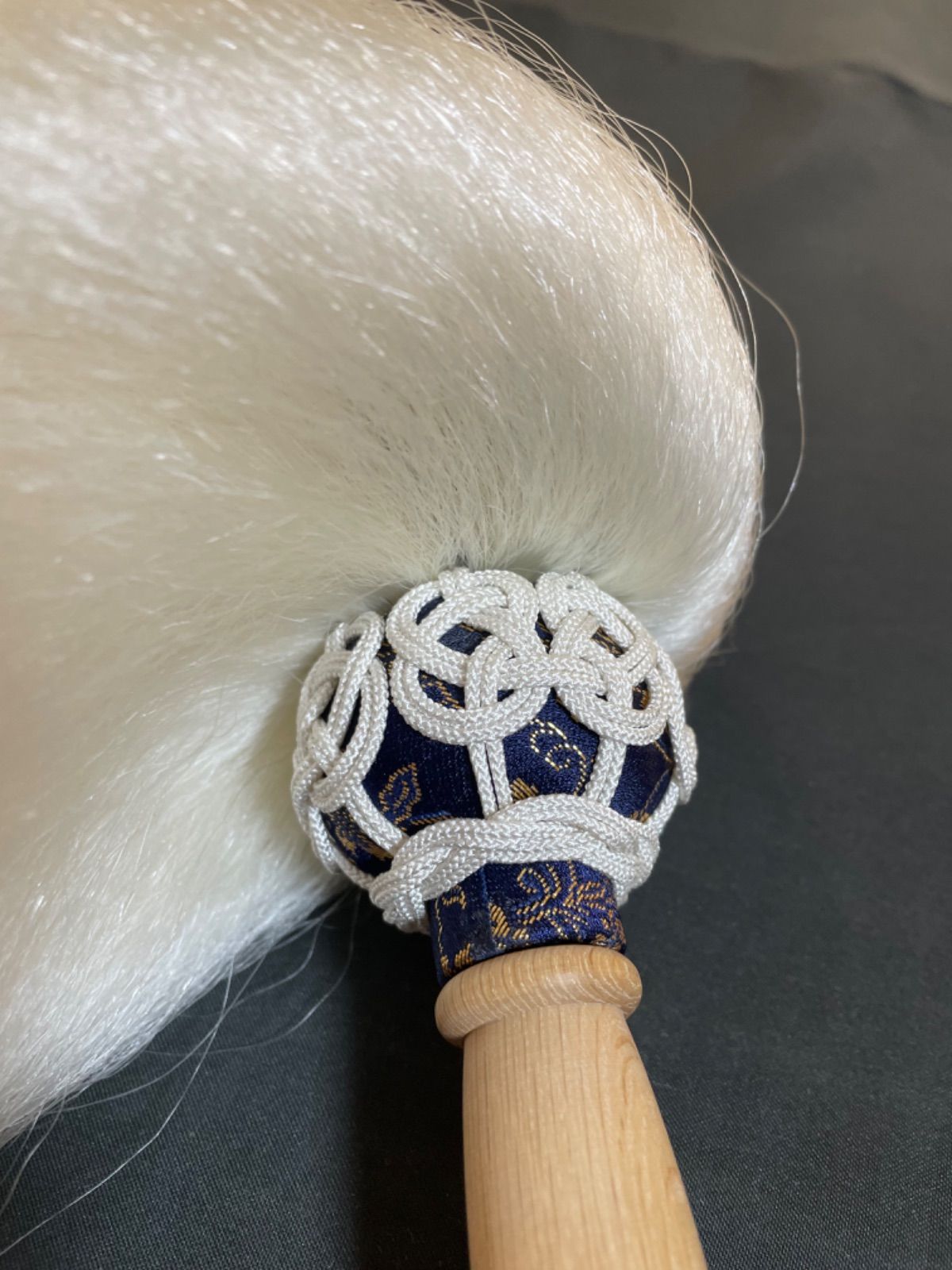 本熊毛払子極上品（3段）特別仕様（紺色金蘭）