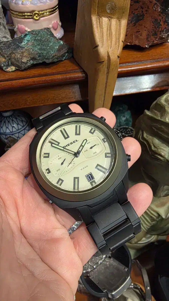 DIESEL ディーゼル ブラック メタル 時計