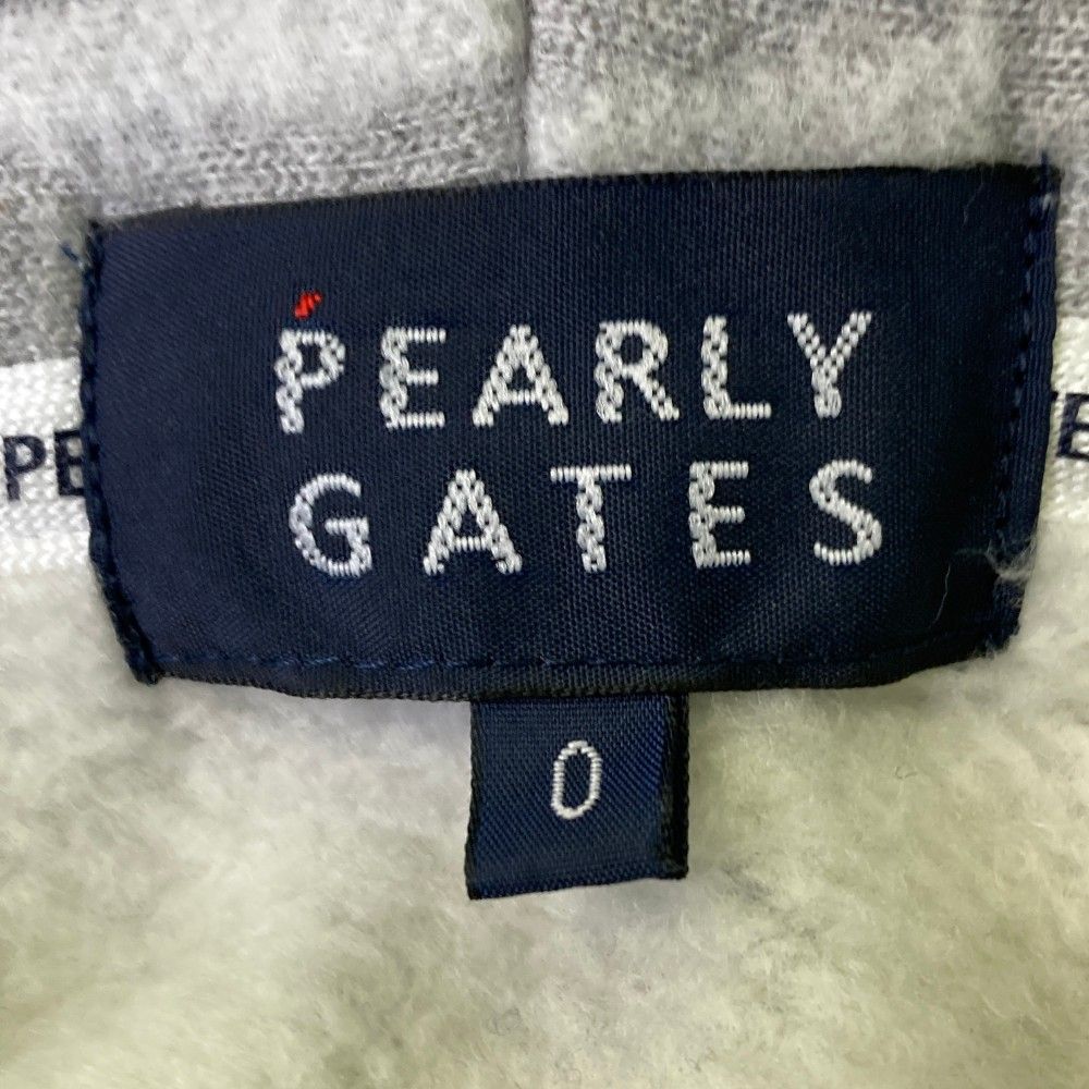 サイズ：0 PEARLY GATES パーリーゲイツ  裏起毛 スウェットパーカー 総柄 グレー系 [240101455471] ゴルフウェア レディース ストスト サイズ：0 PEARLY GATES パーリーゲイツ 裏起毛 スウェット