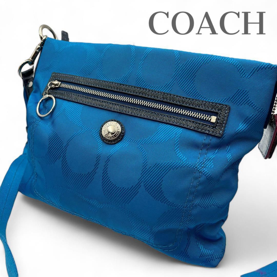 ✨美品✨ COACH コーチ　ショルダーバッグ　シグネチャー　キャンバス　y2k | フリマアプリ ラクマ