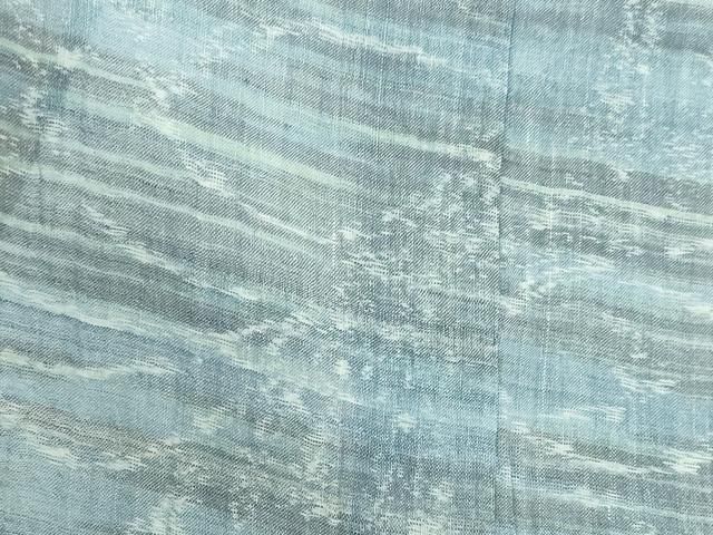 平和屋着物＊夏物 小千谷ちぢみ 枝葉文 麻 逸品 未使用 CAAT7384vp