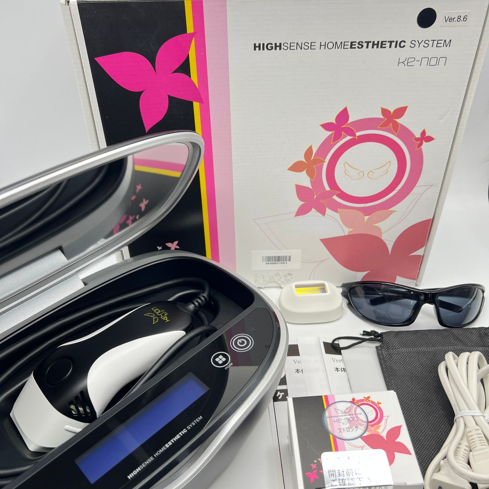 ケノン Ver.8.6 カートリッジ3点 スーパープレミアム2 ストロング ストロング 脱毛器 kenon 本体