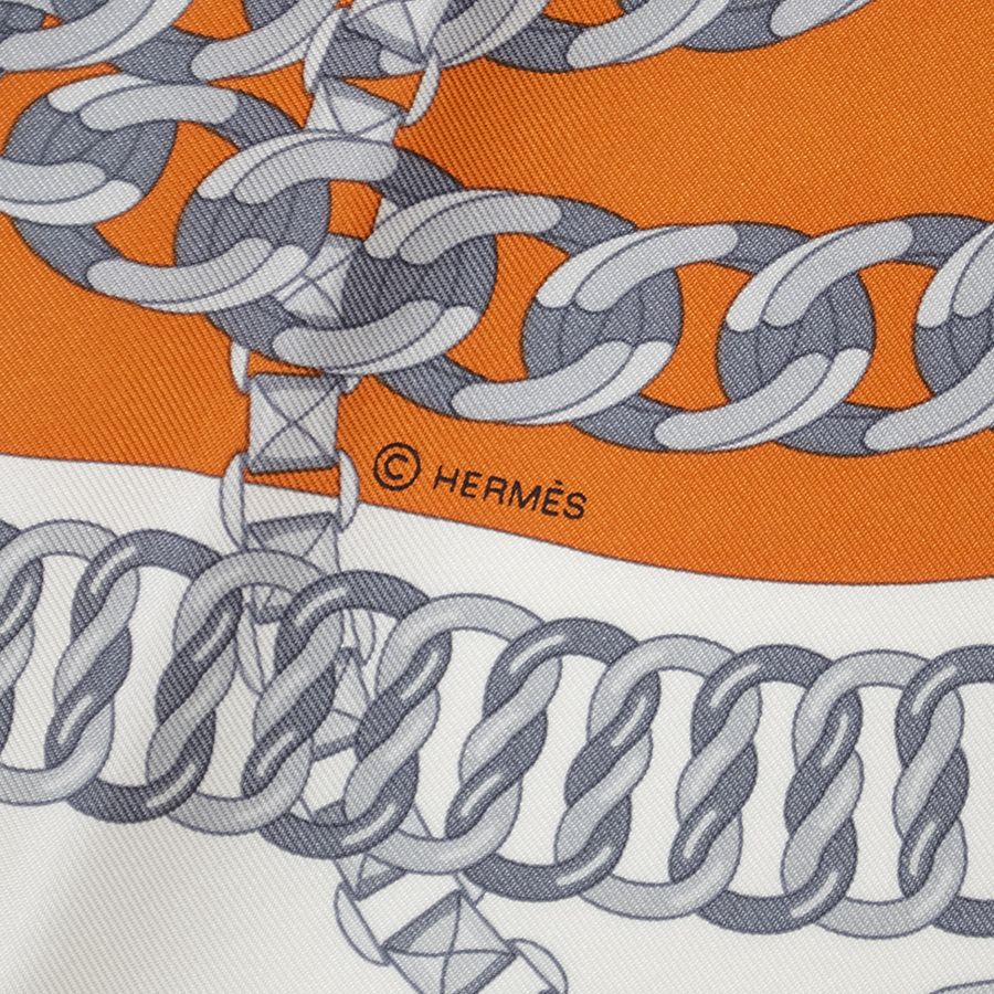 HERMES エルメス カレ90 Reaction en Chaines レアクション アン