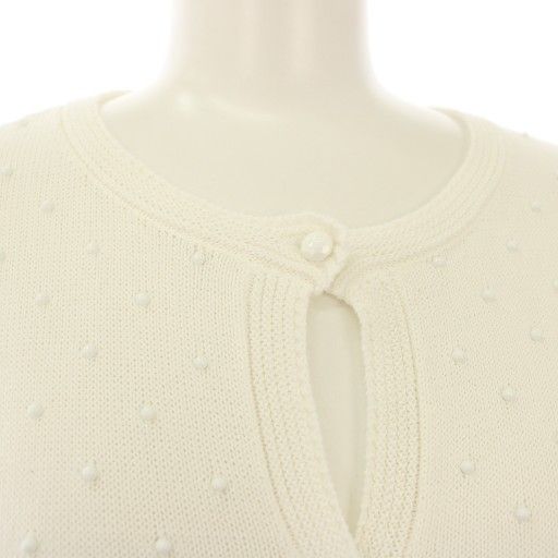 フォクシー FOXEY Tb16 ロングカーディガン ニット 長袖 ビーズ