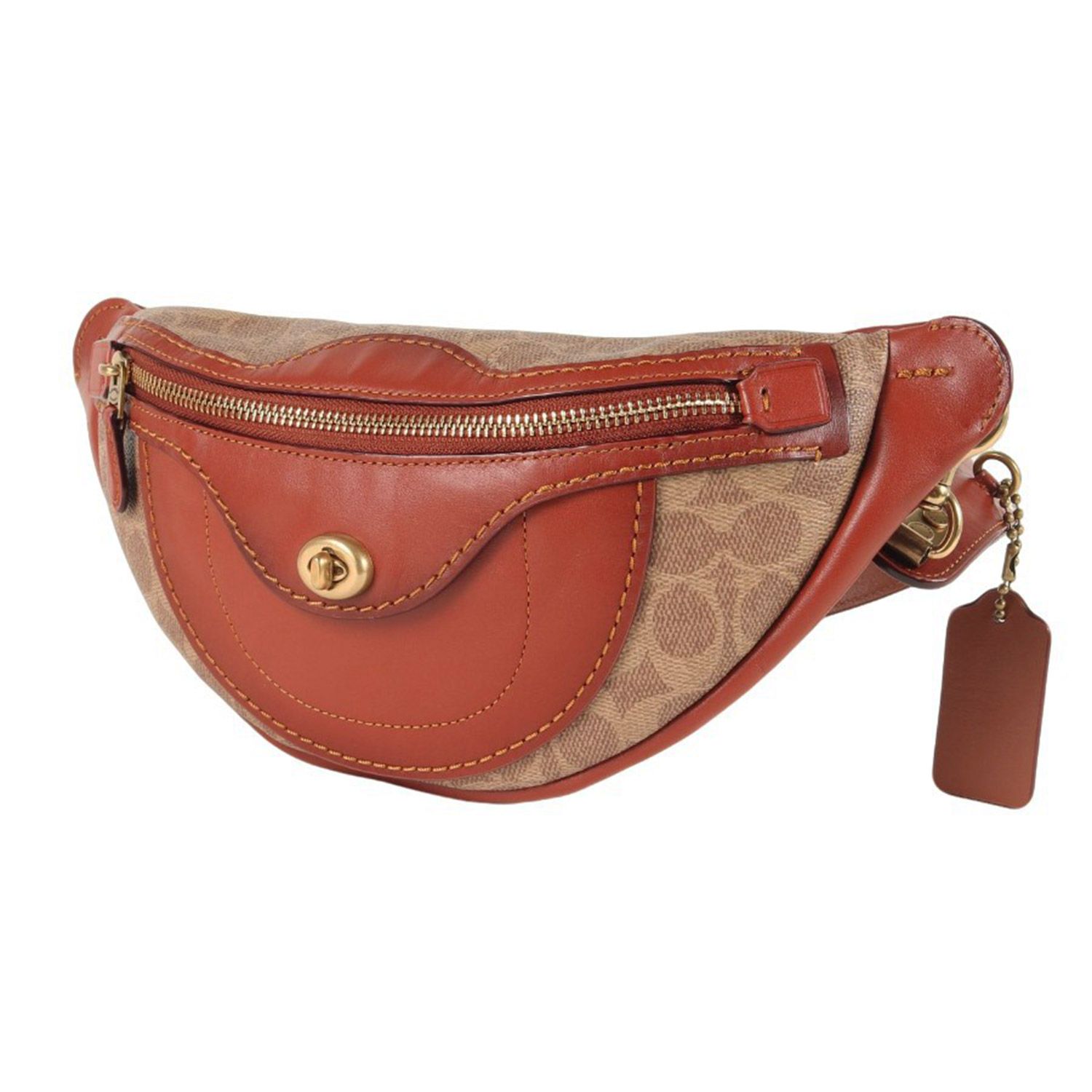 美品】COACH コーチ バッグ ブラウン系 | シグネチャー サドル 