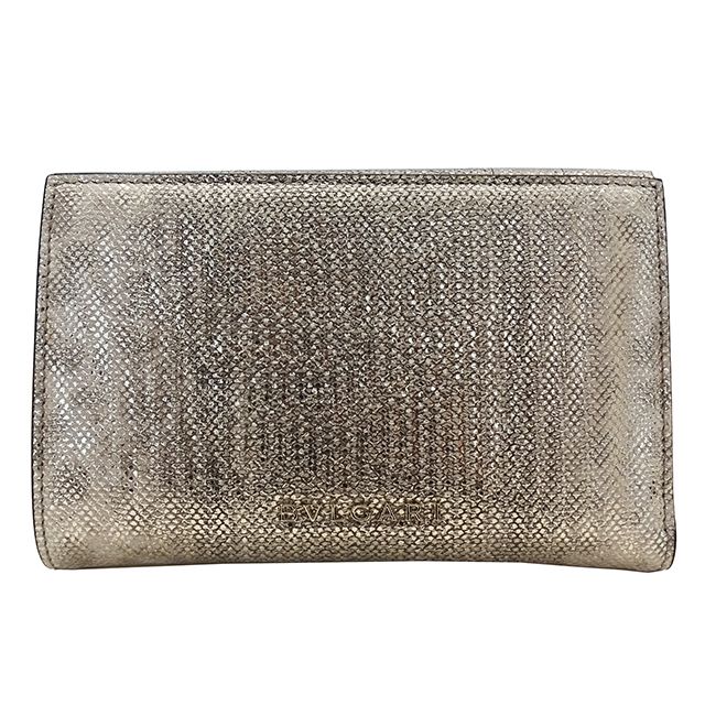ブルガリ BVLGARI 二つ折り財布 キャメル レディース 中古