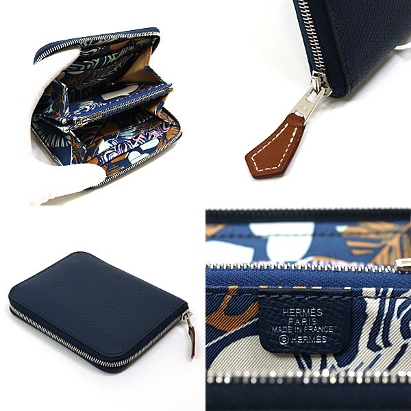 エルメス, アザップ シルクイン コンパクト, ブルードプリュス×ブルーネイビー, エプソン×シルク, シルバー金具