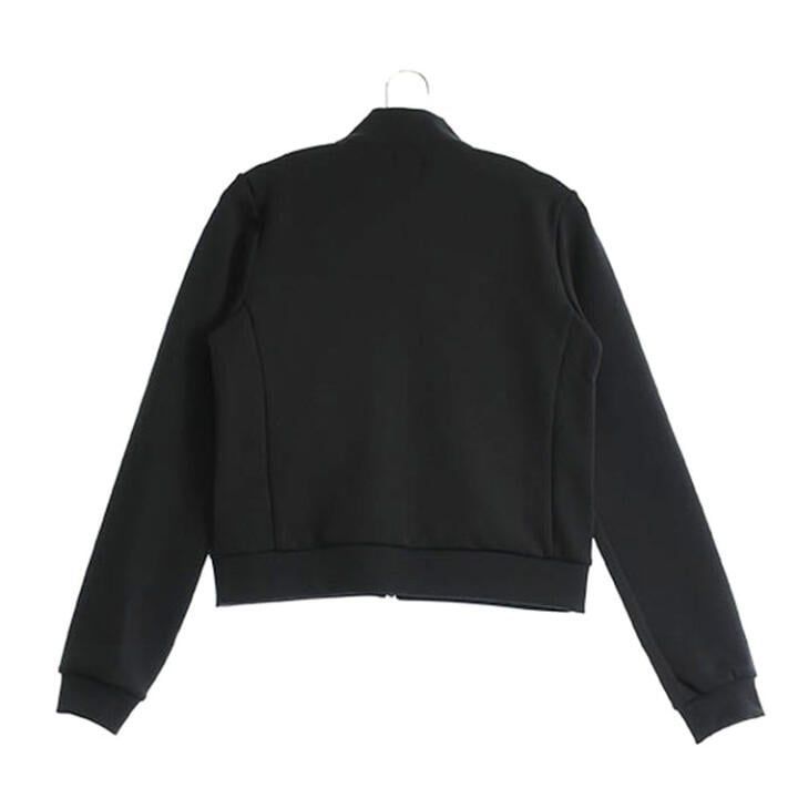 Aランク CPGゴルフ レディース Sサイズ 長袖ショート丈ブルゾン ブラック系 秋冬｜古着ゴルフウェア