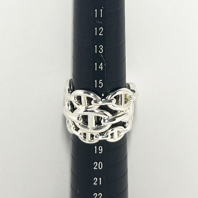 美品 HERMES エルメス シェーヌダンクル アンシェネ GM リング Ag925