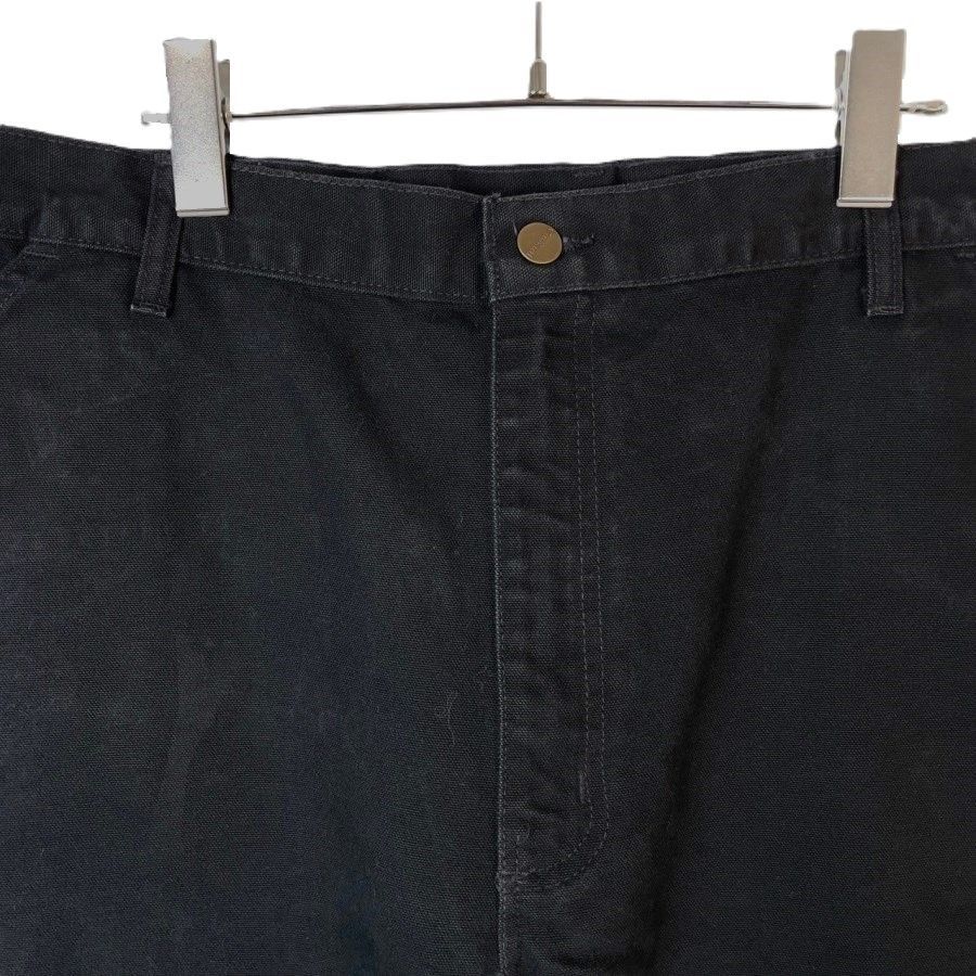 CarharttカーハートB11ダックペインターパンツワークパンツカーペンター黒ブラック革タグDUNGAREEFITダンガリーフィット ヴィンテージ40709
